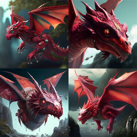 prompt red avatar flying  dragon  realistic detail