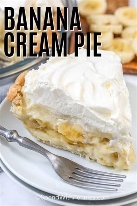easy banana cream pie {from scratch } spend with pennies