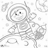 Pintar Astronauta Infantis Escola sketch template