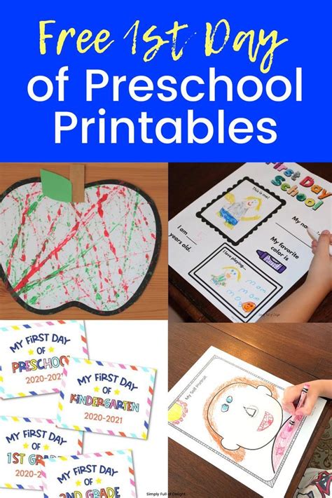 day  preschool printables preschool  day preschool
