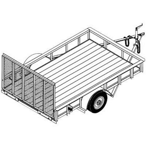 trailer blueprints model  ftin  ft single axle  utility trailer diy master