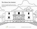 Coloring Alamo Texas Pages History Worksheet Antonio San Worksheets Book Education Remember Modern Symbols sketch template
