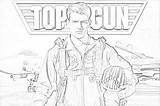 Gun Top Coloring Pages Maverick Tom Cruise Filminspector Downloadable sketch template