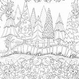 Forest Coloring Pages Enchanted Colouring Johanna Trees Printable Basford Drawing Adult Book Garden Habitat Artist Flower Google Getdrawings Getcolorings Secret sketch template