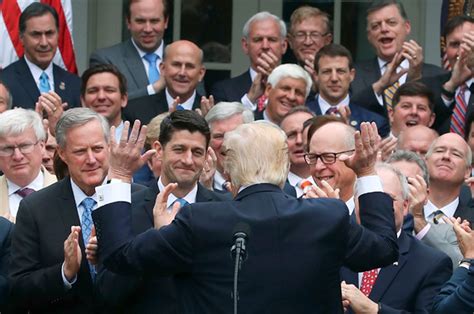 trumpcare victory lap house republicans bussed  white house  celebrate repeal  obamacare