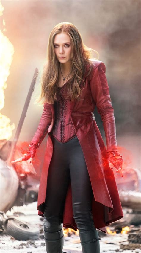Avengers Elizabeth Olsen Wishes Her Costume Wasn T So Low Cut