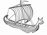 Viking Coloring Longship Pages Norway Longships sketch template