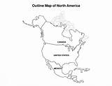Halaman Mewarna Utara Amerika Peta sketch template