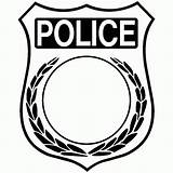 Coloring Police Badge Popular Gif sketch template