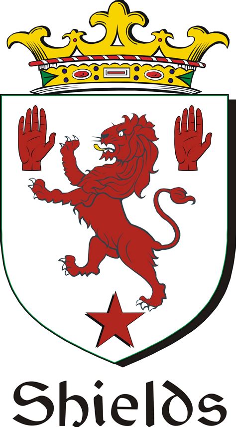 shields family crest irish coat  arms image