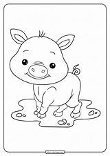 Coloring Cute Pig Pages Printable Baby Whatsapp Tweet Email sketch template