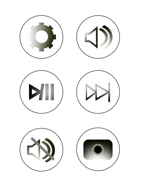 design element white transparent button icon element design icon