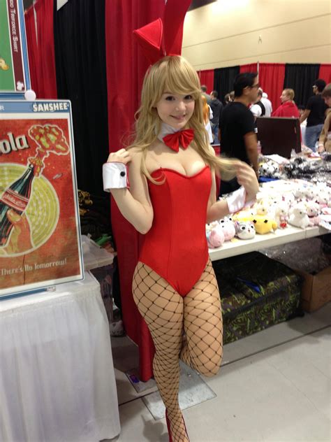 Adorable Blonde In Red Costume