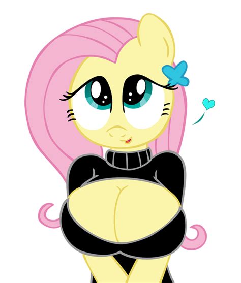 fluttershy sexy sweater by hendro107 keyhole turtleneck