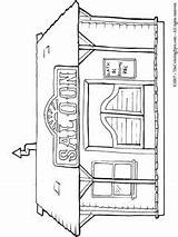 Saloon sketch template