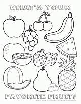 Coloring Printable Pages Vegetables Fruits Kids Popular sketch template