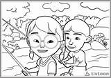 Mewarnai Upin Ipin Kartun Pemandangan Lukisan Cerita Ayo Sketsa Doraemon Eid Kumpulan Ikan Narrative Kawan Bonikids Terbaru Dapatkan Terpopuler Directories sketch template