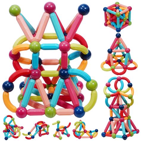 couomoxa magnetic building sticks blocks toy stem educational