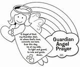 Guardian Angel Coloring Kids Prayers Pages Color Sheet Prayer Angels Crafts Catholic Children Arts Own Sheets Glory Craft Activities School sketch template
