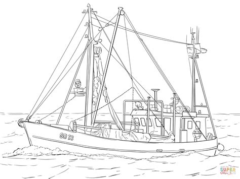 fishing boat coloring page  printable coloring pages