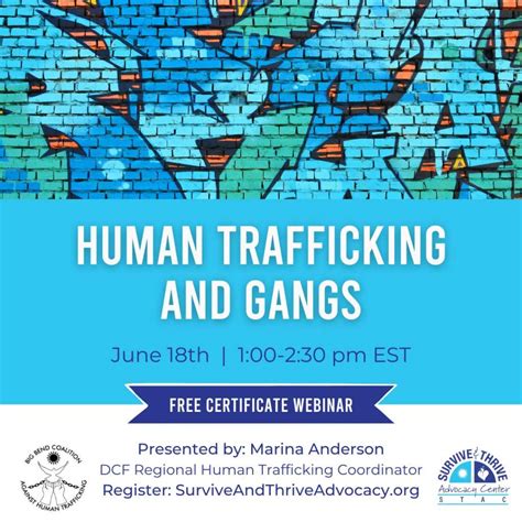 webinar human trafficking and gangs survive and thrive