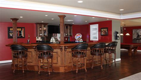 finished basement custom bar taylor  custom contractors