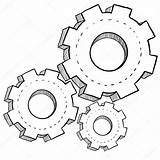 Gears Sketch Cogs Illustration Gear Drawing Industrial Vector Doodle Settings Cog Revolution Stock Coloring Drawings Mechanics Mechanical Depositphotos Lhfgraphics Sketches sketch template
