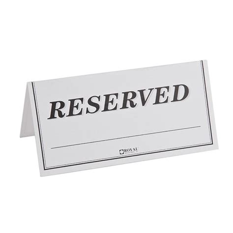 printable reserved table signs  printable