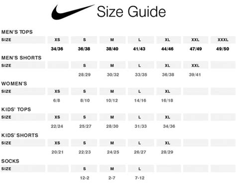 luxury nike youth size chart conversion shoes