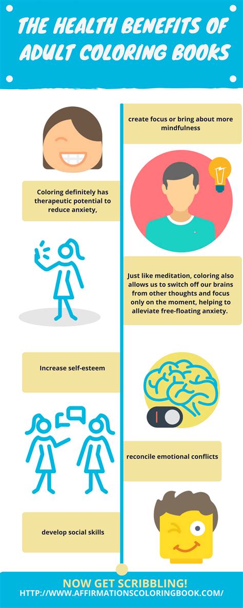 health benefits  adult coloring books infographic  learning