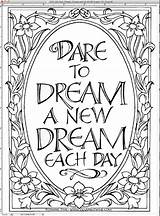 Coloring Pages Quote Dream Popular Dare sketch template