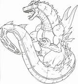 Godzilla Ausmalbilder Svg Monsters Library Coloringhome sketch template