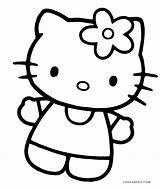 Kitty Hello Coloring Pages Printable sketch template