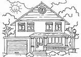 Coloring House Houses Yard Front Pages Color Colouring Kids Printable Pdf Adult Book Sheets Print Cartoon Choose Board Cool sketch template
