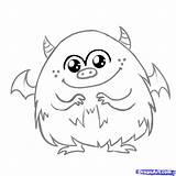 Monster Coloring Cute Pages Monsters Drawing Draw Scary Drawings Cartoon Kids Little Step Simple Creatures Easy Ausmalbilder Color Printables Printable sketch template