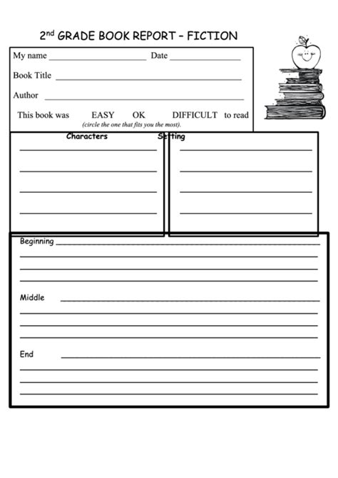 book report template  printable doctemplates