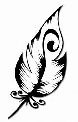 Feather Tattoo Drawing Filigree Peacock Outline Clipart Simple Clip Line Designs Tribal Drawings Coloring Easy Deviantart Plume Stencil Idea Pages sketch template