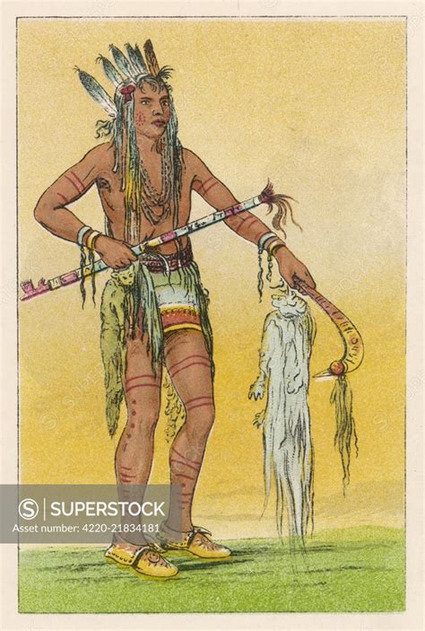 A Chippewa Warrior Standing Date Circa 1830 Superstock