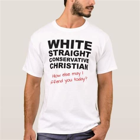 White Straight Conservative Christian Funny Shirt Men S