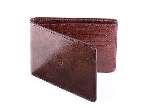 slim leather wallet dark brown  danny p