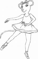 Ballerina Angelina Coloring Pages Book Drawing Getcolorings Print Color Getdrawings sketch template