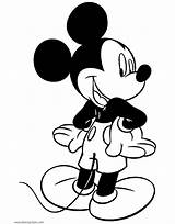 Mickey Mouse Coloring Back Pages Drawing Face Disneyclips Misc Posing Getdrawings sketch template