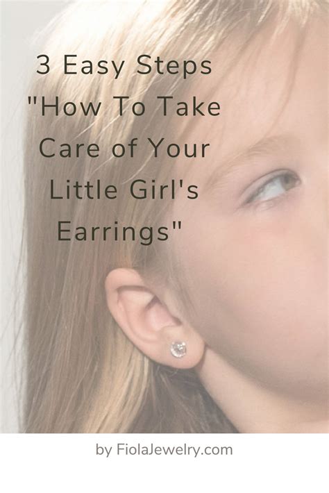 steps     care    girls earrings kids ear
