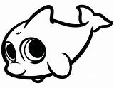 Coloring Pages Cute Animal Dolphin Baby Kids sketch template