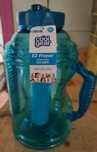 cool gear ez freeze travel water bottle  handle straw ice pack  oznew ebay