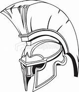 Helmet Spartan Trojan Roman Greek Gladiator Illustration Vector Tattoo Drawing Logo Read sketch template