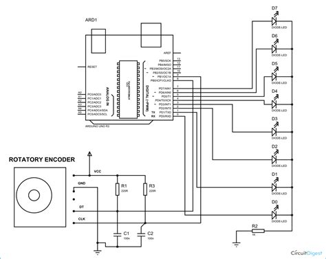 arduino rotary encoder schematic