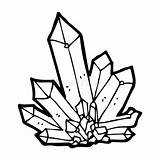 Crystals Cartoon Vector Drawing Illustration Preview sketch template