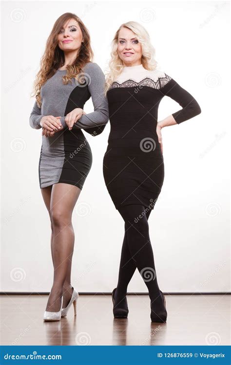 Elegant Mother And Daughter Posing Stock Image Image Of Mature Heels