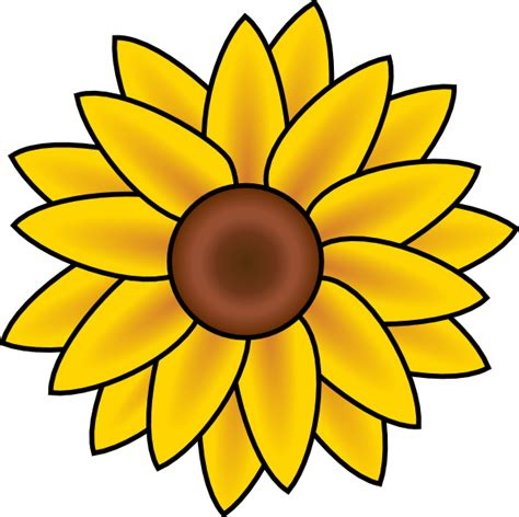 sunflower printable template clipart